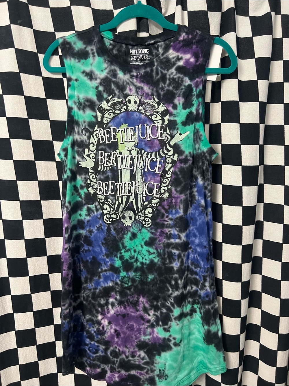 Hot Topic Beetlejuice Tie-Dye Dress